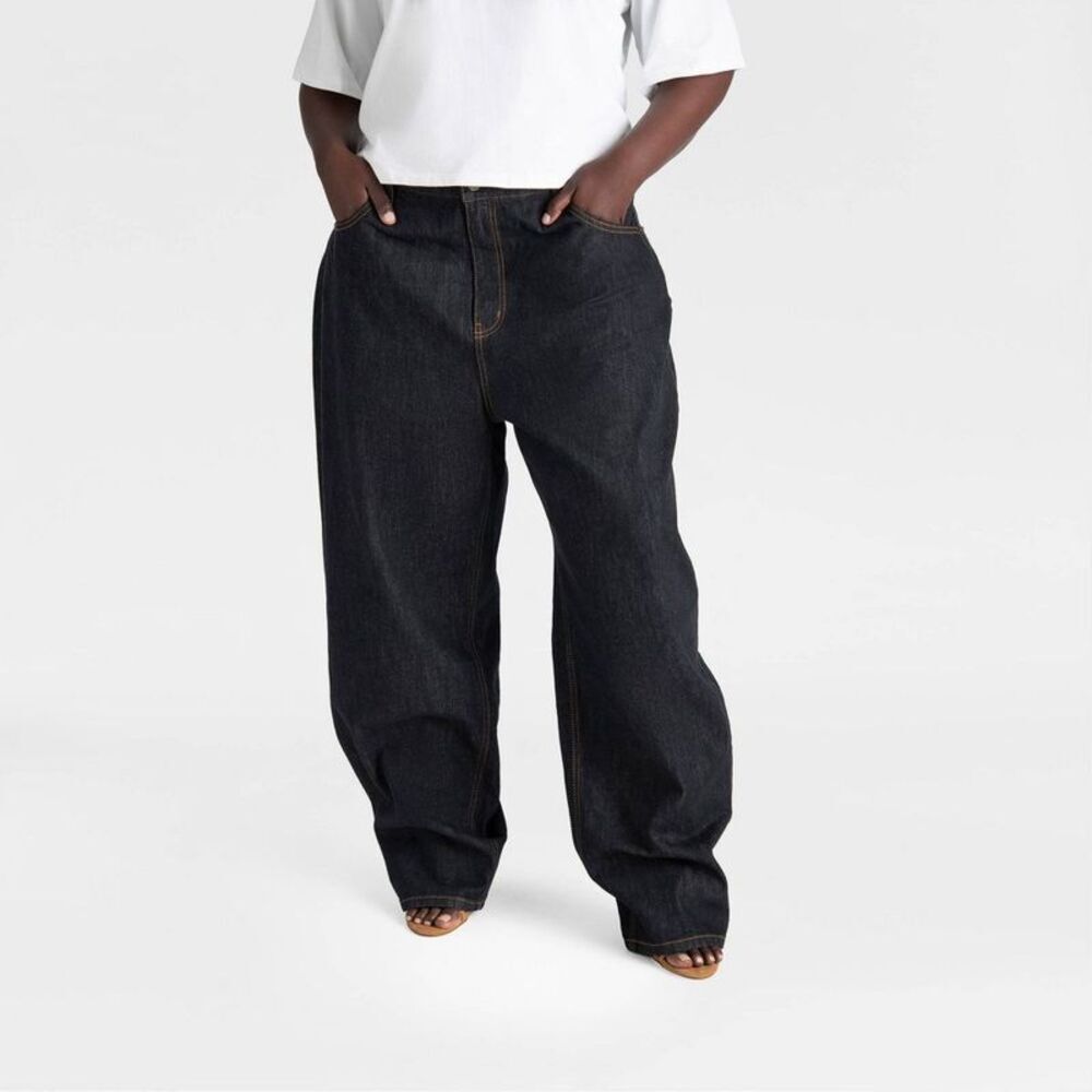 KBB by KAHLANA Women's Mid-Rise Wide Leg 'The Kahlana Jean' - Dark Indigo 22